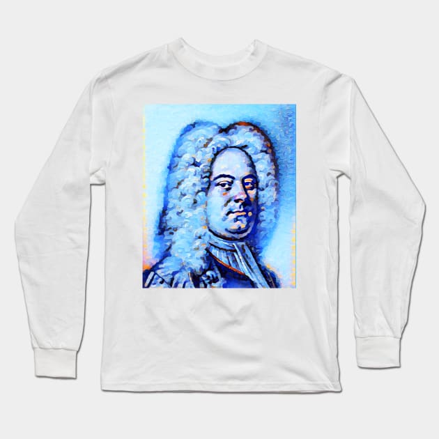 George Frideric Handel Portrait | George Frideric Handel Artwork | George Frideric Handel Painting 14 Long Sleeve T-Shirt by JustLit